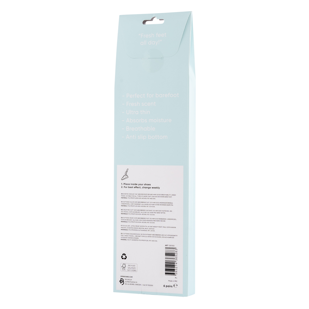 Ultra-tynd deodorant til såler (6-pak)