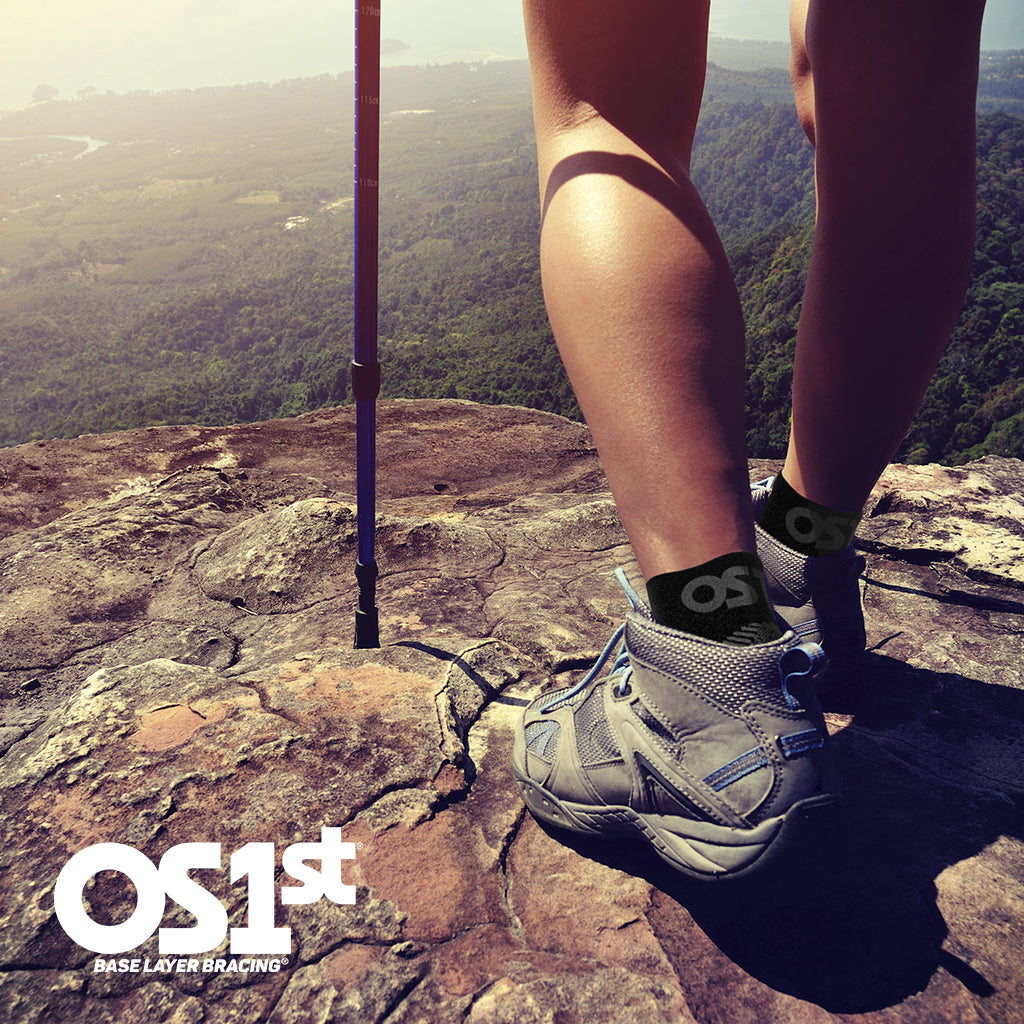 OS1st Merino Crew Sock mod hælspore - Sort