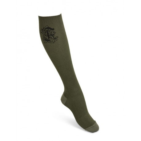 Støttestrømper i bomuld grøn