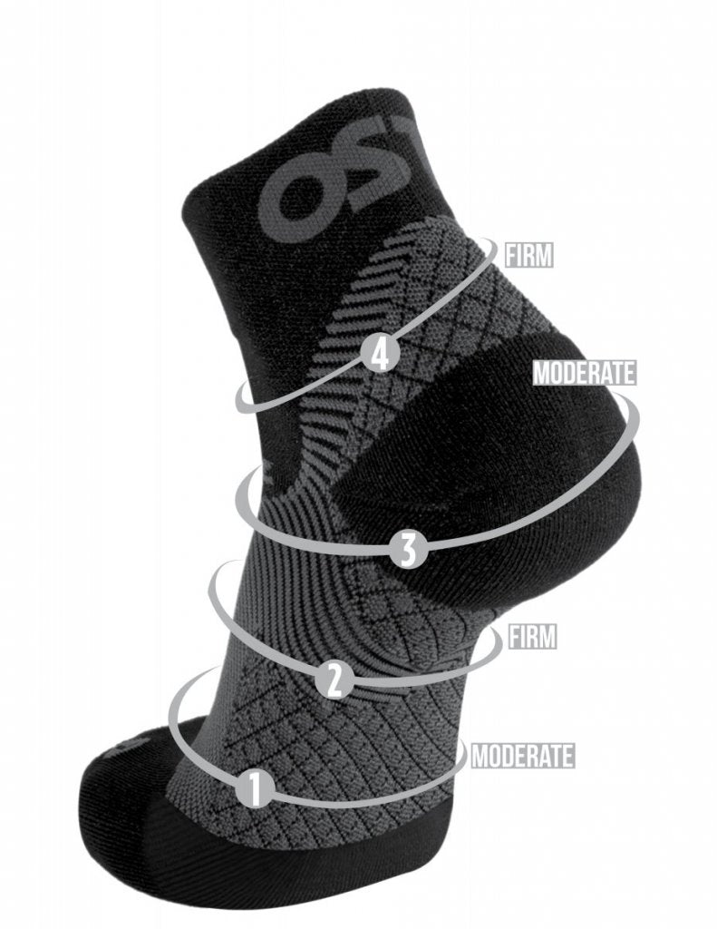 OS1st Merino Crew Sock mod hælspore - Sort